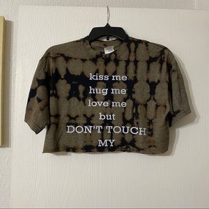 Kiss Me Gildan Womens T-shirt Crop Top